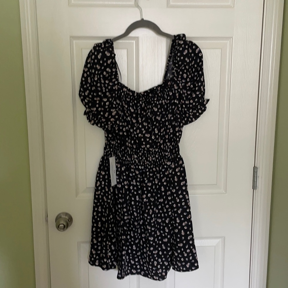 Black floral dress